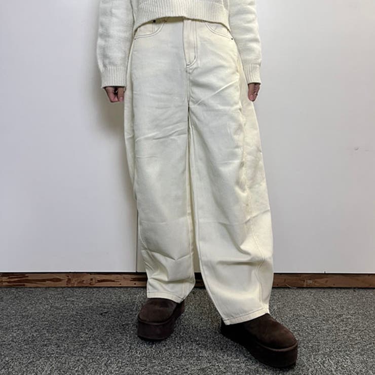 WHITE | バレルレッグデニムパンツ | TAXI 