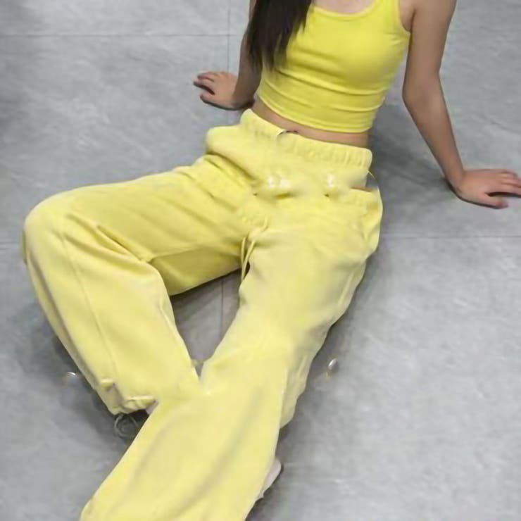 YELLOW | スゥェットバレルレッグパンツ | TAXI 