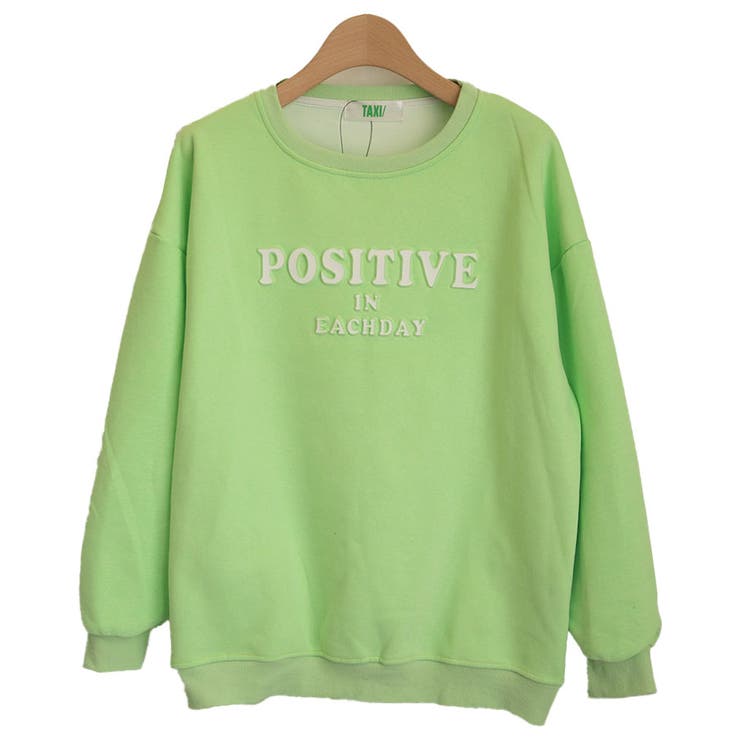 GREEN | POSITVEエンボスロゴトレーナー | TAXI 