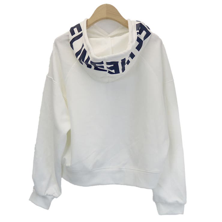 WHITE | フードロゴ入りパーカー | TAXI 