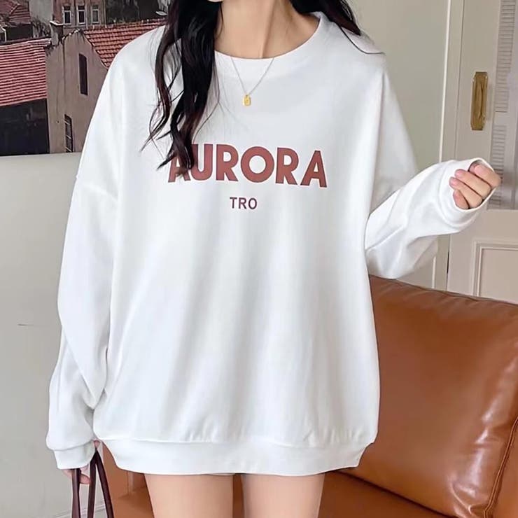 WHITE | AURORAプリントトレーナー | TAXI 