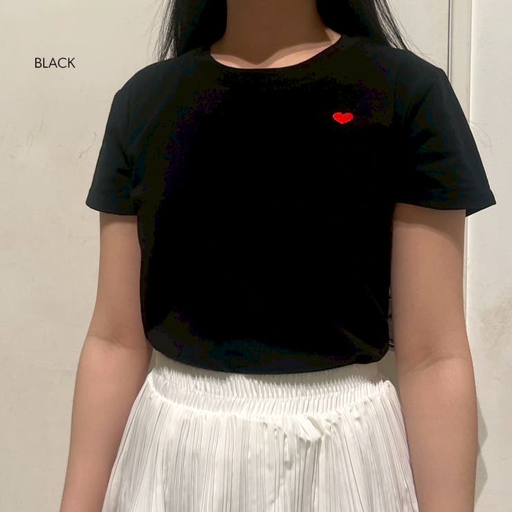 胸ハート刺繍半袖Tシャツ[品番：TAXW0009985]｜TAXI （タクシー