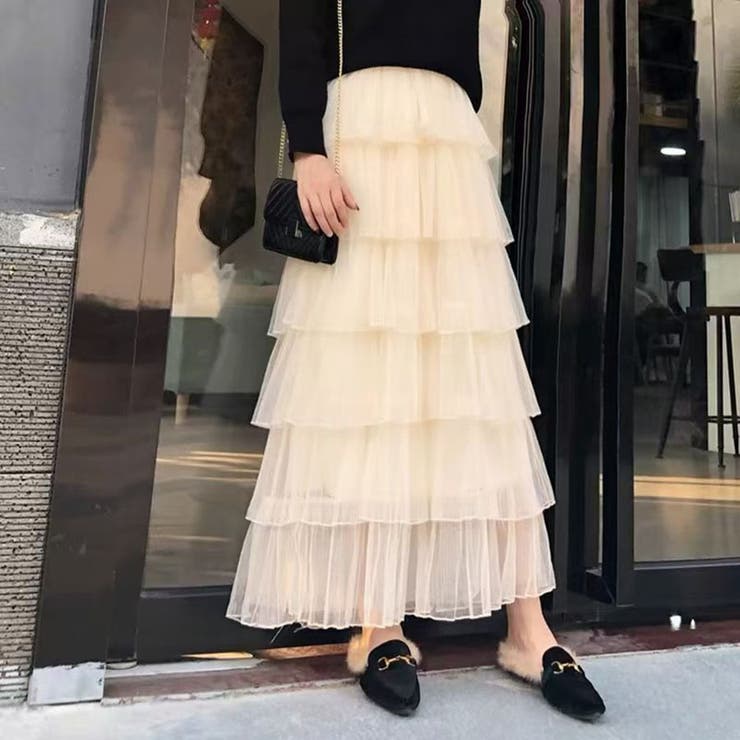 IVORY | チュールティアードスカート | TAXI 