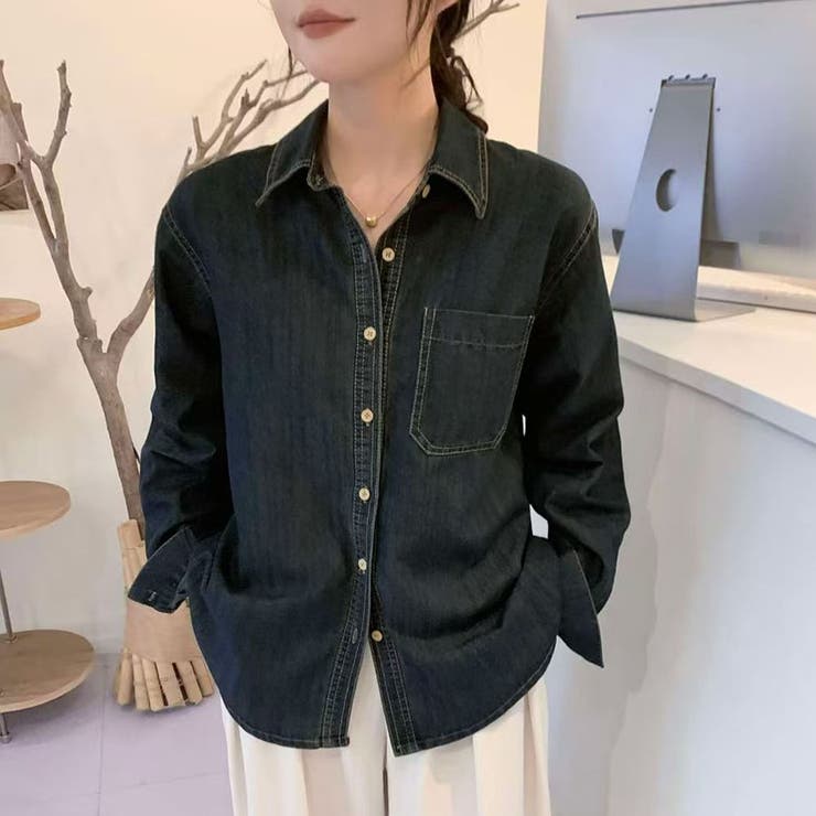 NAVY | 長袖デニムシャツ | TAXI 