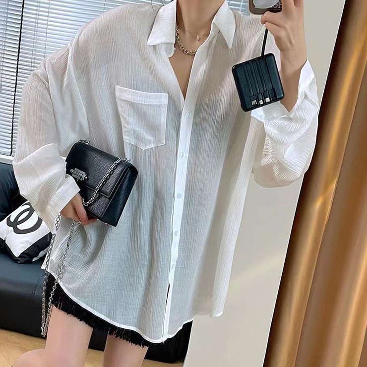 無地シアーシャツ | TAXI  | 詳細画像4 