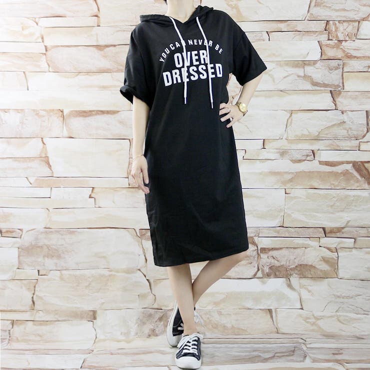 OVER DRESSED半袖パーカーワンピース[品番：TAXW0000887]｜TAXI