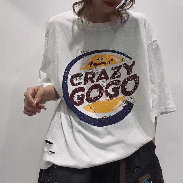 CRAZY GOGOビッグ半袖Tシャツ