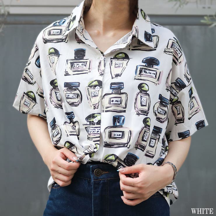 香水柄半袖シャツ[品番：TAXW0000646]｜TAXI （タクシー ）の