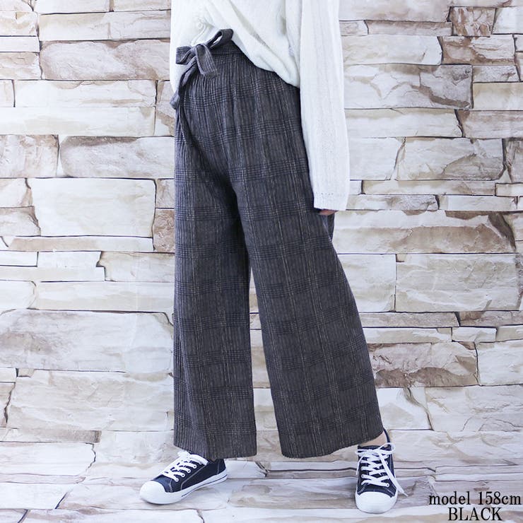 BLACK | 小チェックパンツ | TAXI 