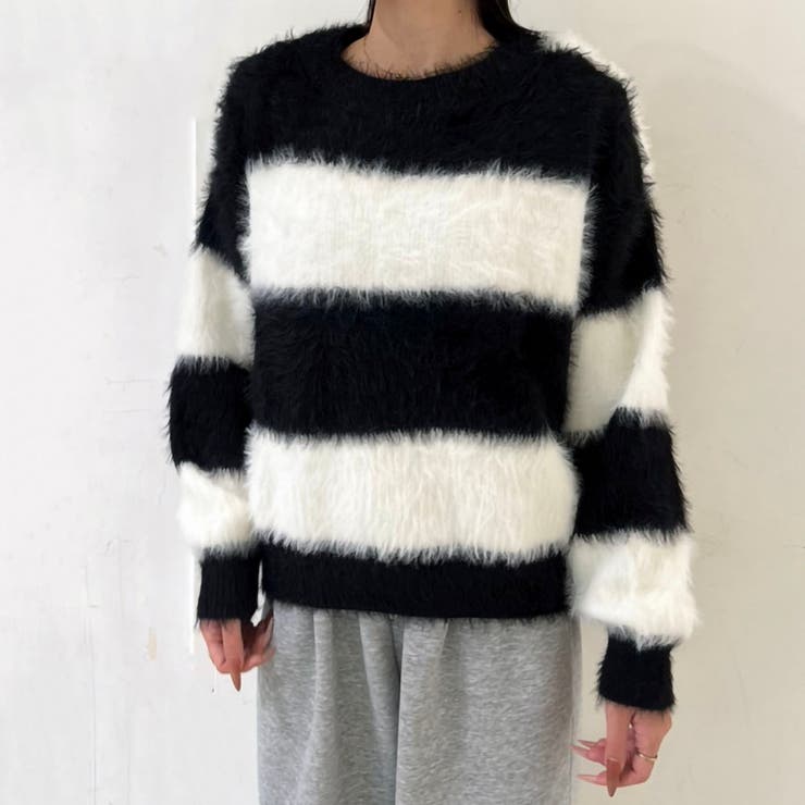 シャギーボーダーニット | TAXI  | 詳細画像2 