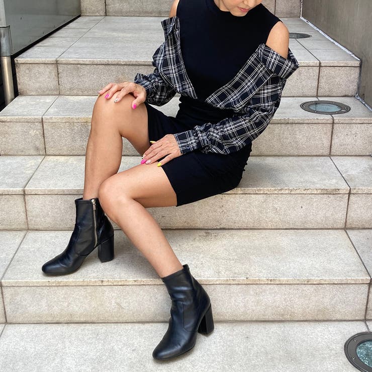 肩開き切替ミニワンピース | TAXI  | 詳細画像15 