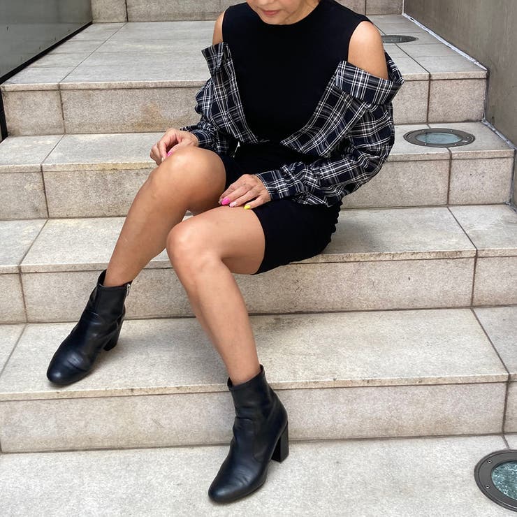 肩開き切替ミニワンピース | TAXI  | 詳細画像16 