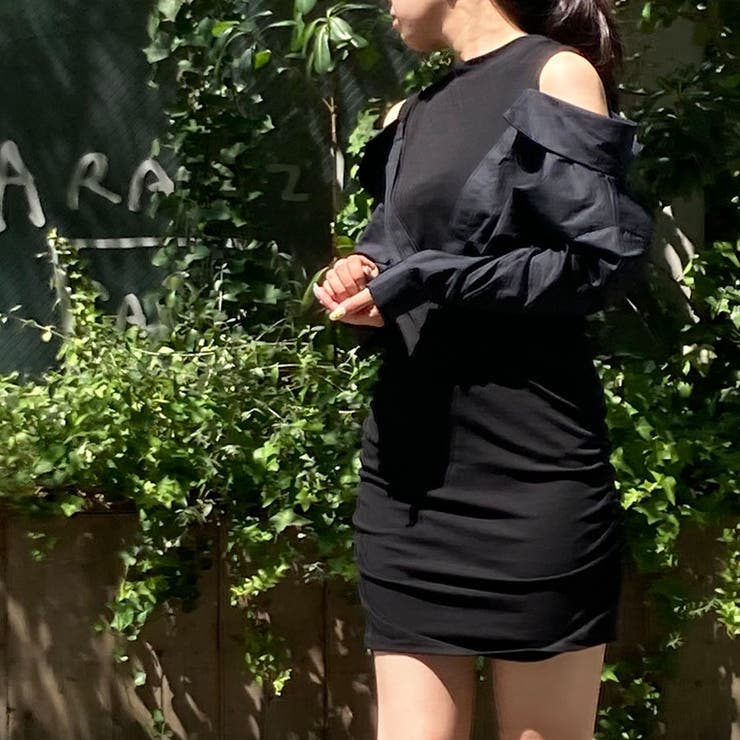 肩開き切替ミニワンピース | TAXI  | 詳細画像3 