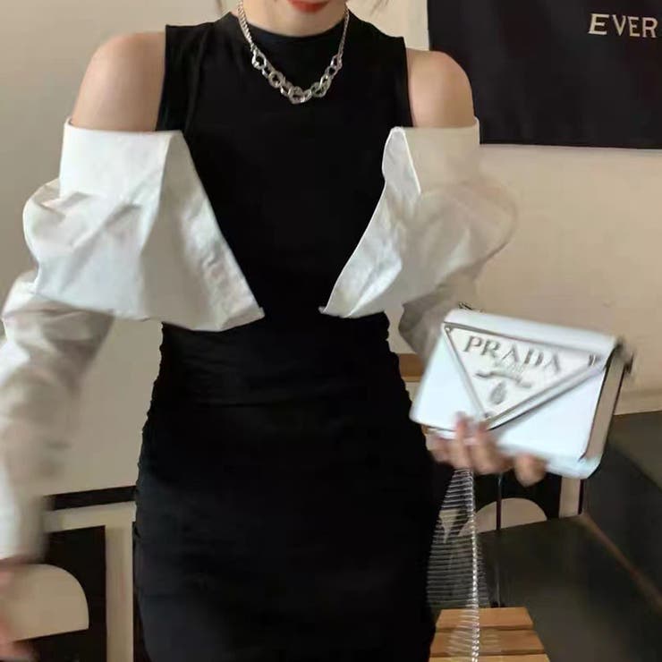 肩開き切替ミニワンピース | TAXI  | 詳細画像25 