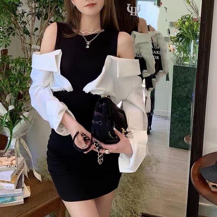 肩開き切替ミニワンピース | TAXI  | 詳細画像26 