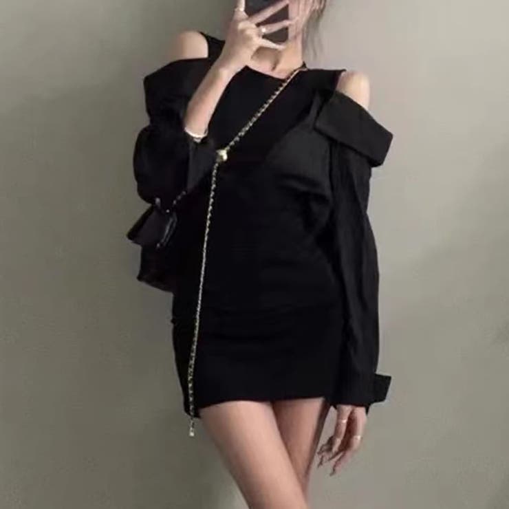 肩開き切替ミニワンピース | TAXI  | 詳細画像30 