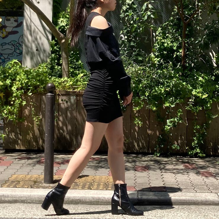 肩開き切替ミニワンピース | TAXI  | 詳細画像4 