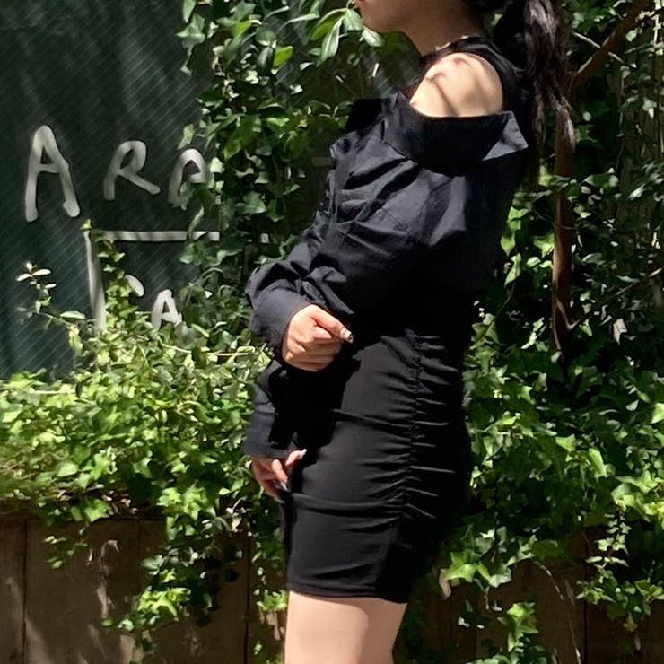 肩開き切替ミニワンピース | TAXI  | 詳細画像5 