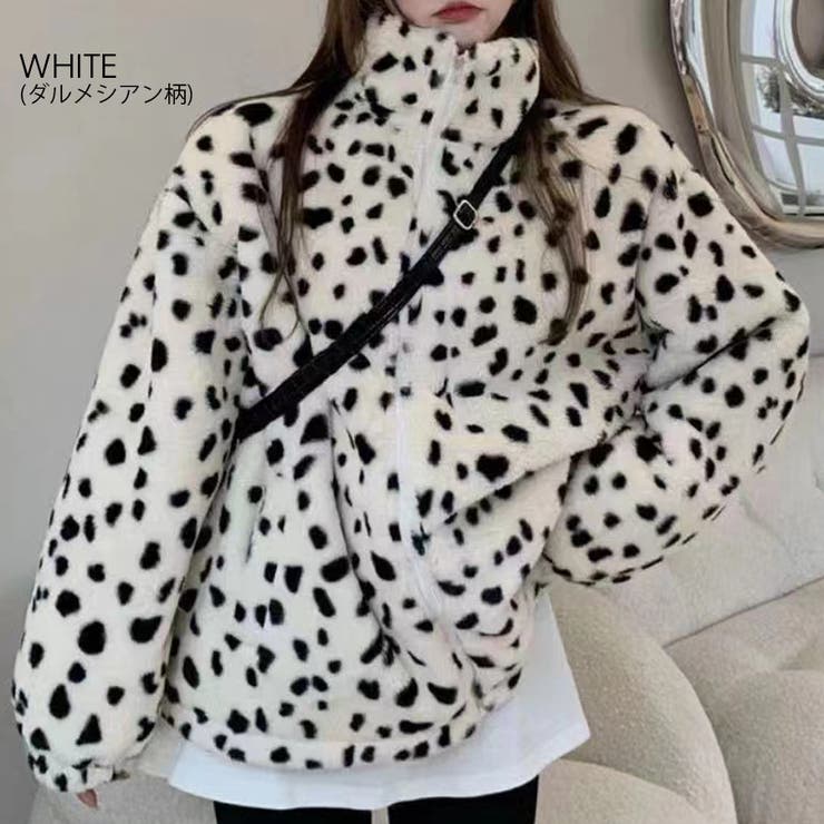 期間限定お値下げ】Dalmatian JK ダルメシアン柄ファーライダース