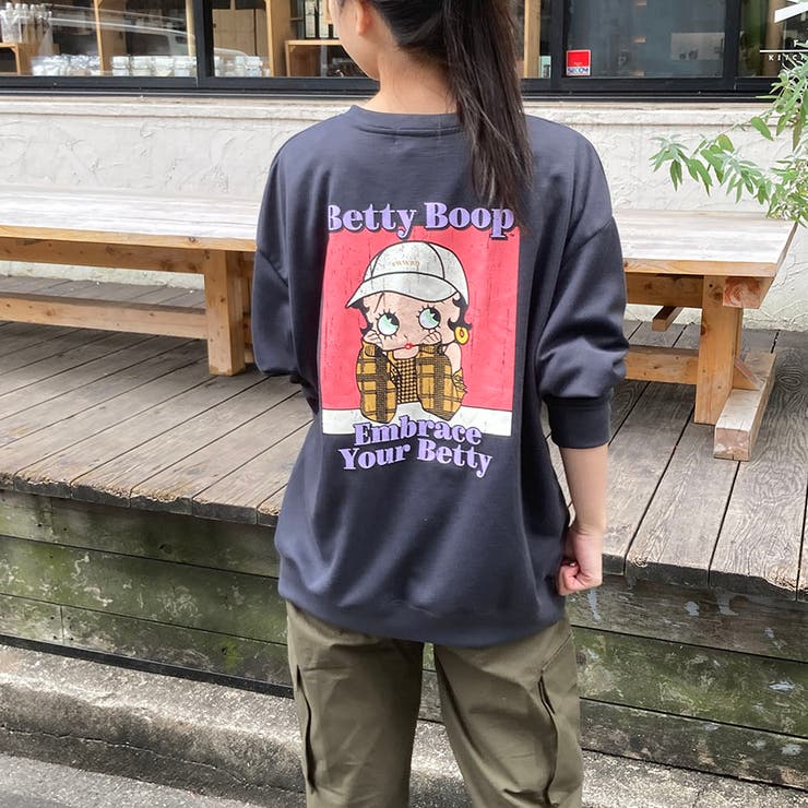CHARCOAL GRAY | Betty Boop CAPスウェットプルオーバー | TAXI 