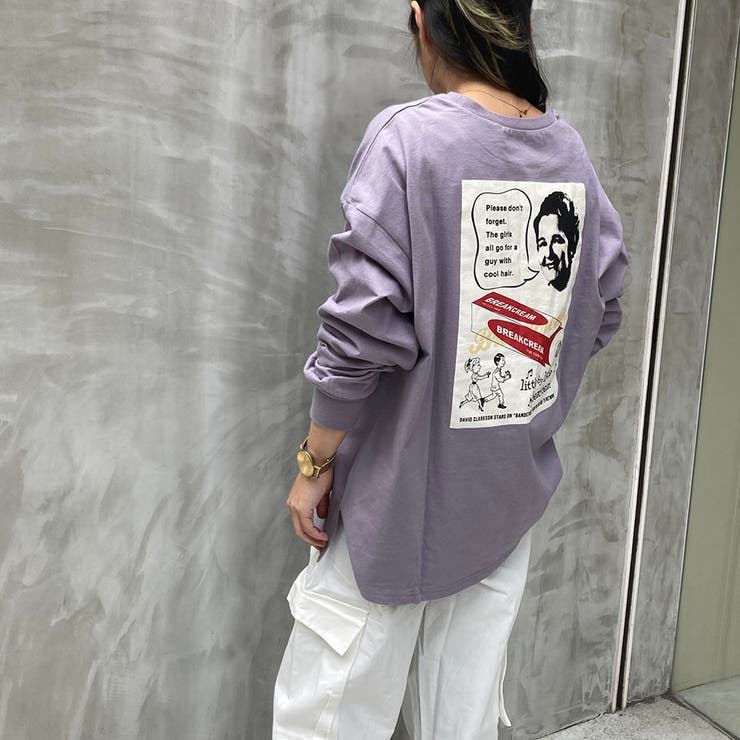 BREAKCREAMプリントスリット入りロンT | TAXI  | 詳細画像13 