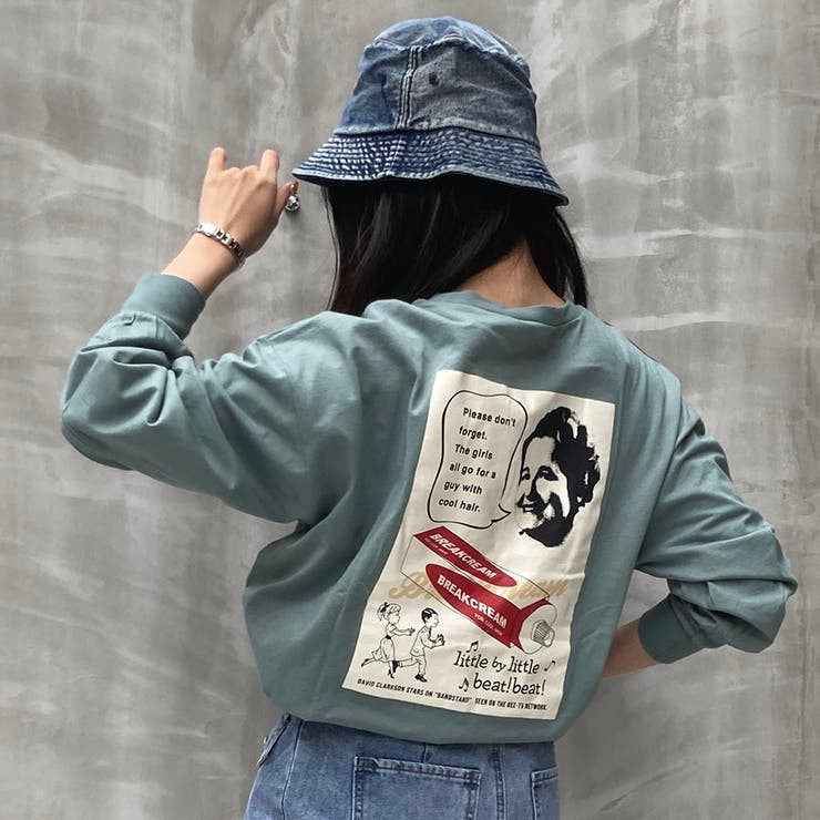 BREAKCREAMプリントスリット入りロンT | TAXI  | 詳細画像18 