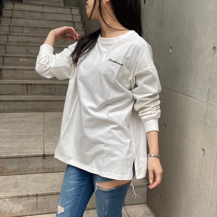 BREAKCREAMプリントスリット入りロンT | TAXI  | 詳細画像5 