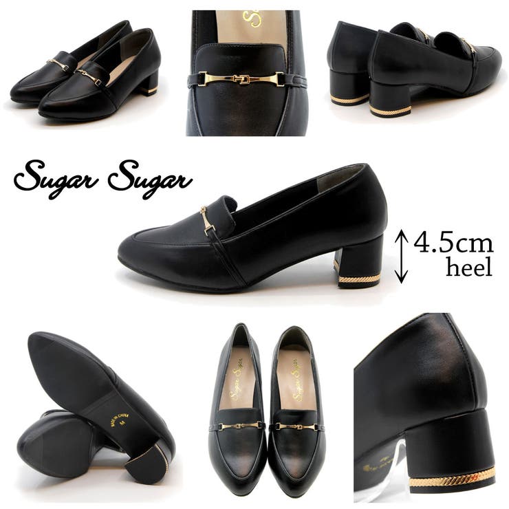 シュガー シュガー Sugar Sugar デザインヒールのビットローファー[品番：SGSS0000771]｜SUGAR  SUGAR（シュガーシュガー）のレディースファッション通販｜SHOPLIST（ショップリスト）