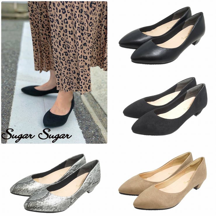 シュガー シュガー Sugar Sugar ポインテッドトゥローヒールパンプス 品番 Sgss Sugar Sugar シュガーシュガー のレディースファッション通販 Shoplist ショップリスト