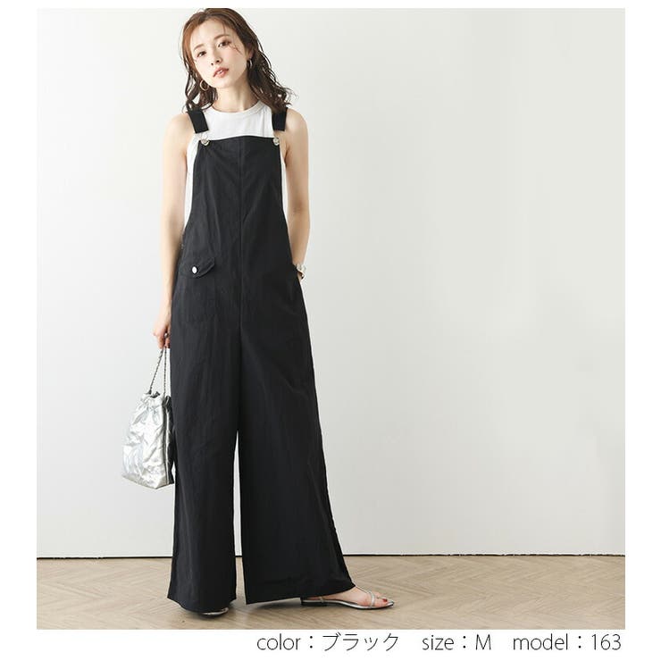 サロペット ワイドパンツ ゆったり