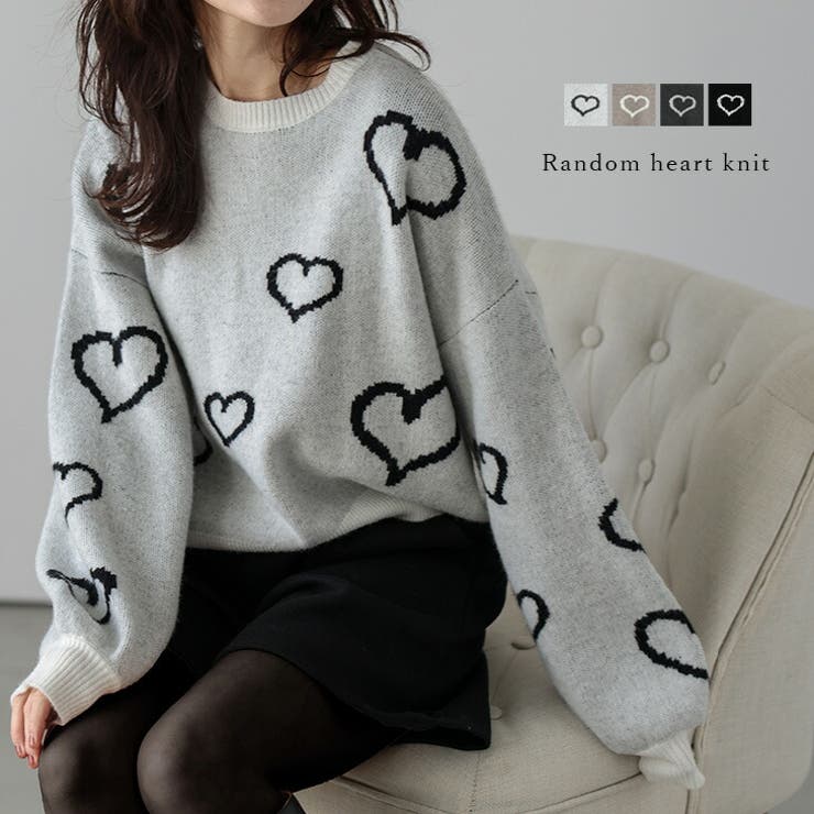 ニット ジャガード ハート | SUGAR BISKET | 詳細画像1 