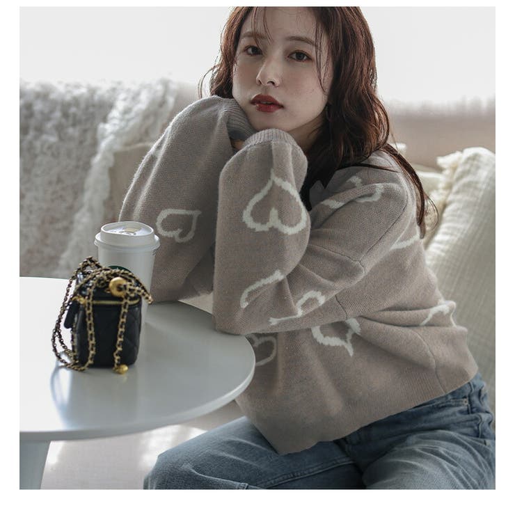 ニット ジャガード ハート | SUGAR BISKET | 詳細画像6 