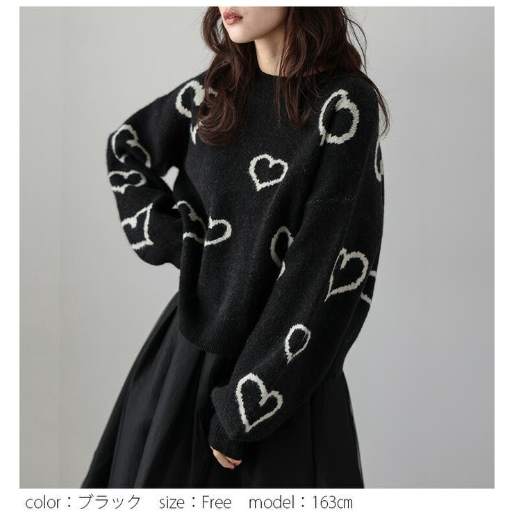 ニット ジャガード ハート | SUGAR BISKET | 詳細画像10 