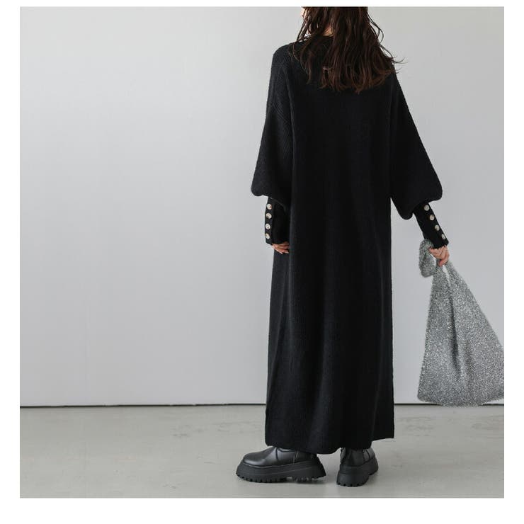 襟付き キーネック ローゲージニット | SUGAR BISKET | 詳細画像13 