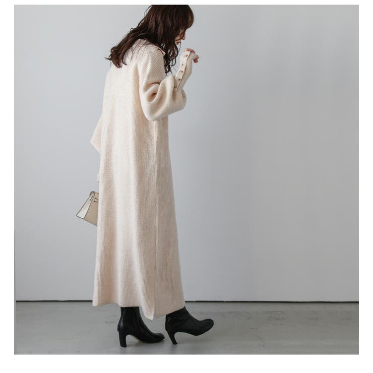 襟付き キーネック ローゲージニット | SUGAR BISKET | 詳細画像9 