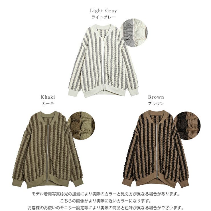 新品タグ付き♡【SWEET】ジャガードカーディガン ダブルジップ ジャガード カーディガン[品番：SGBW0001828
