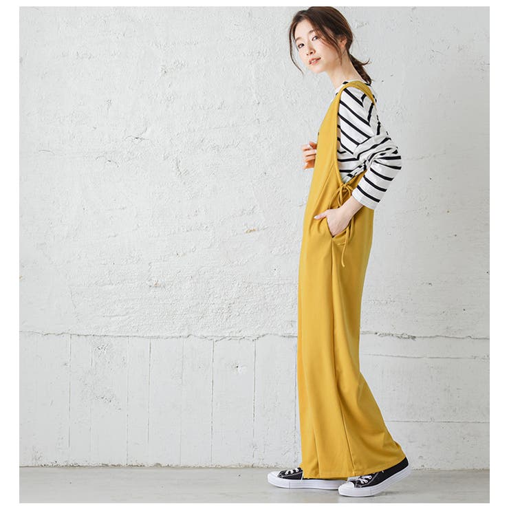 サロペット オーバーサイズ Vネック[品番：SGBW0000632]｜SUGAR