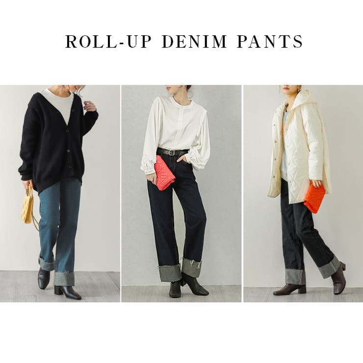 ロールアップ デニムパンツ レディース[品番：SGBW0000525