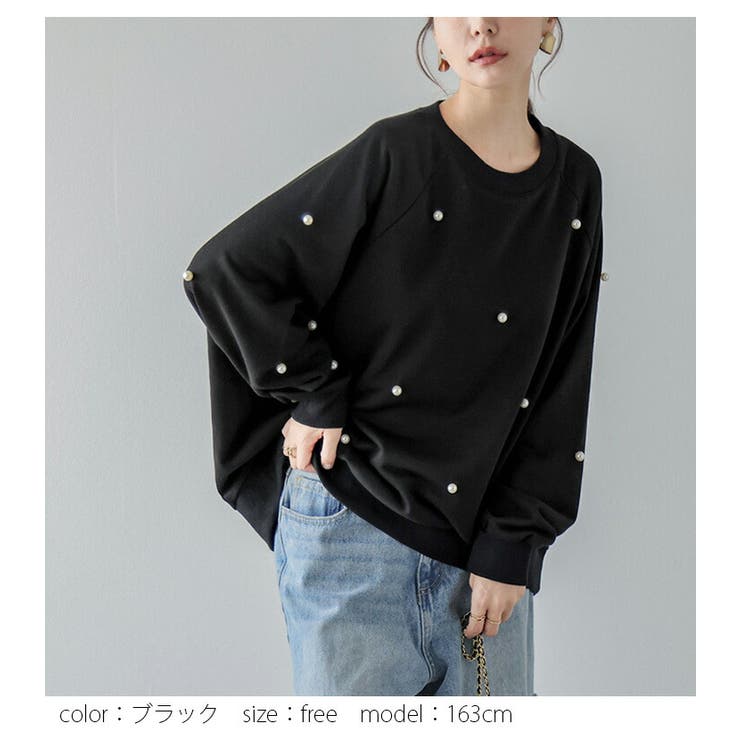 トップス スウェット パール付き | SUGAR BISKET | 詳細画像5 