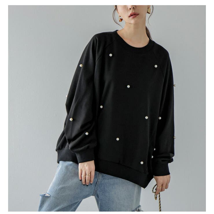 トップス スウェット パール付き | SUGAR BISKET | 詳細画像7 