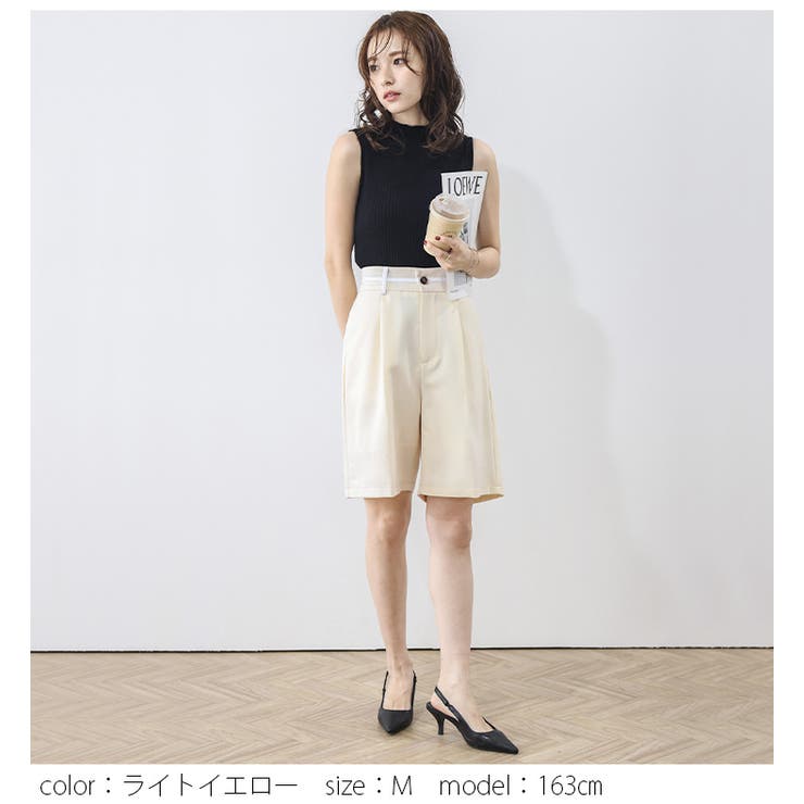 マーベルト ショートパンツ フロントタック[品番：SGBW0001628