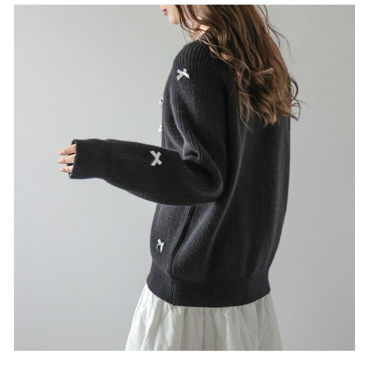 カーディガン ニット リボン[品番：SGBW0001344]｜SUGAR BISKET