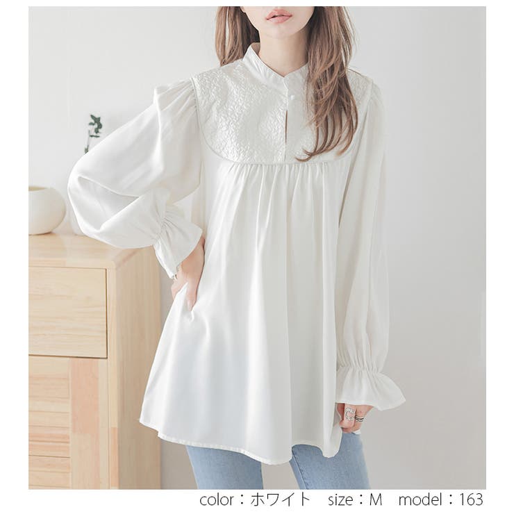 フカヤオリジナル ジャガードブラウス フリンジジャガードブラウス｜BIGI online store - ビギ