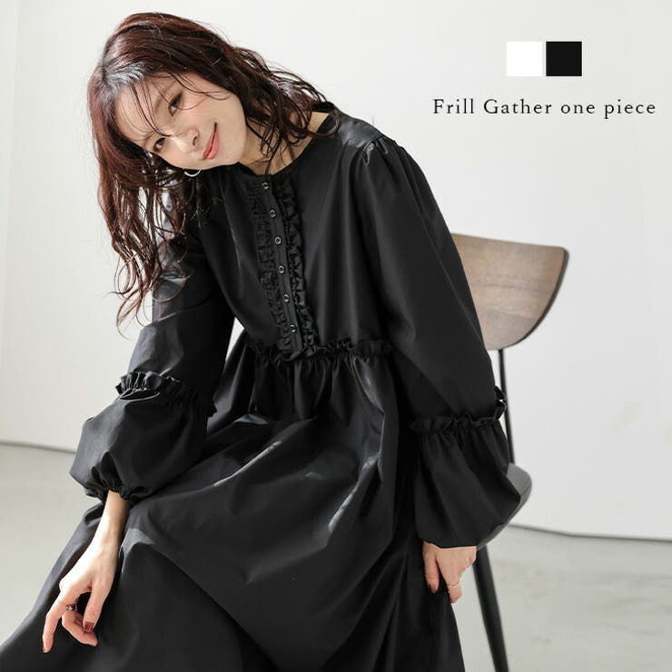 ワンピース フリル ぽわん袖 | SUGAR BISKET | 詳細画像1 