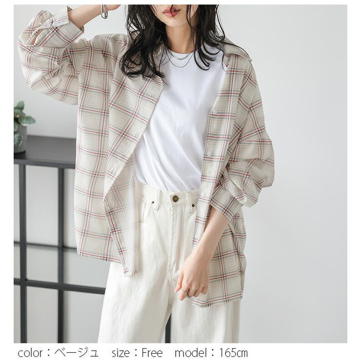 シアーシャツ カシュクールシャツ チェック柄 | SUGAR BISKET | 詳細画像5