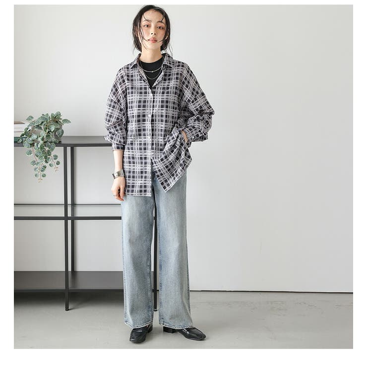 シアーシャツ カシュクールシャツ チェック柄 | SUGAR BISKET | 詳細画像10