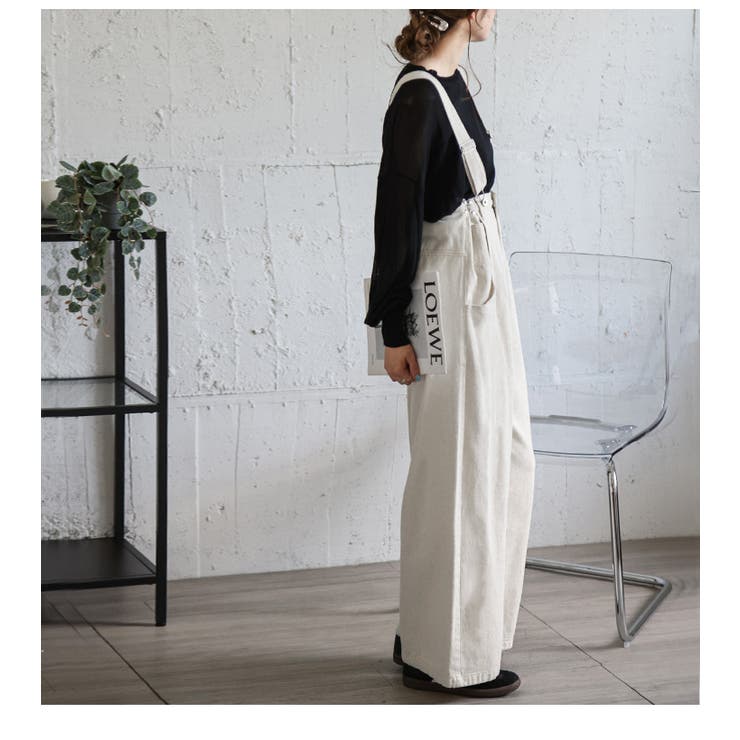 papapa さん専用Suspender サロペット ステッチ ベージュ