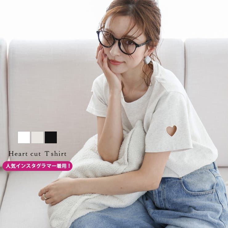 Tシャツ ハート シンプル | SUGAR BISKET | 詳細画像1 