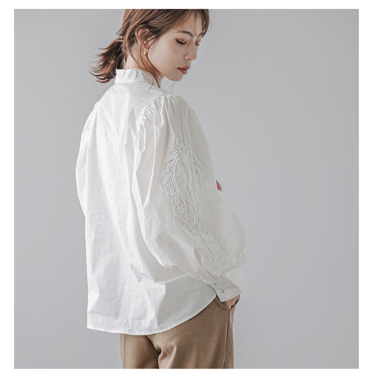 レース袖ブラウス ぽわん袖 ボリュームスリーブ | SUGAR BISKET | 詳細画像8 