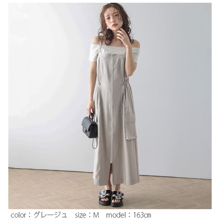 Sugar Grossのワンピース フロントジップ キャミ ワンピース[品番：SGBW0001684]｜SUGAR